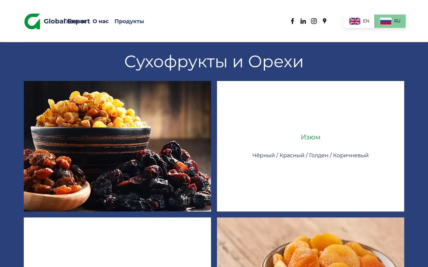 Global Export: перший екран старого сайту — Комп'ютер