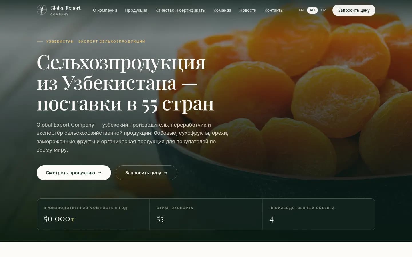 Global Export: перший екран сайту, який зробили ми — Комп'ютер
